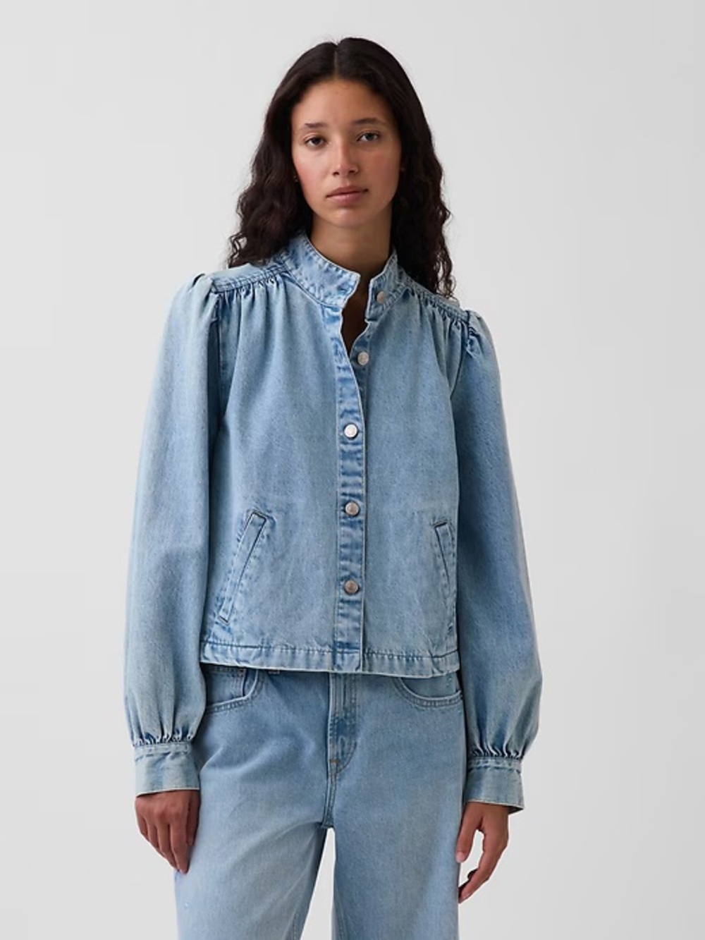 NWT Gap Balloon Sleeve Denim Jacket XS
